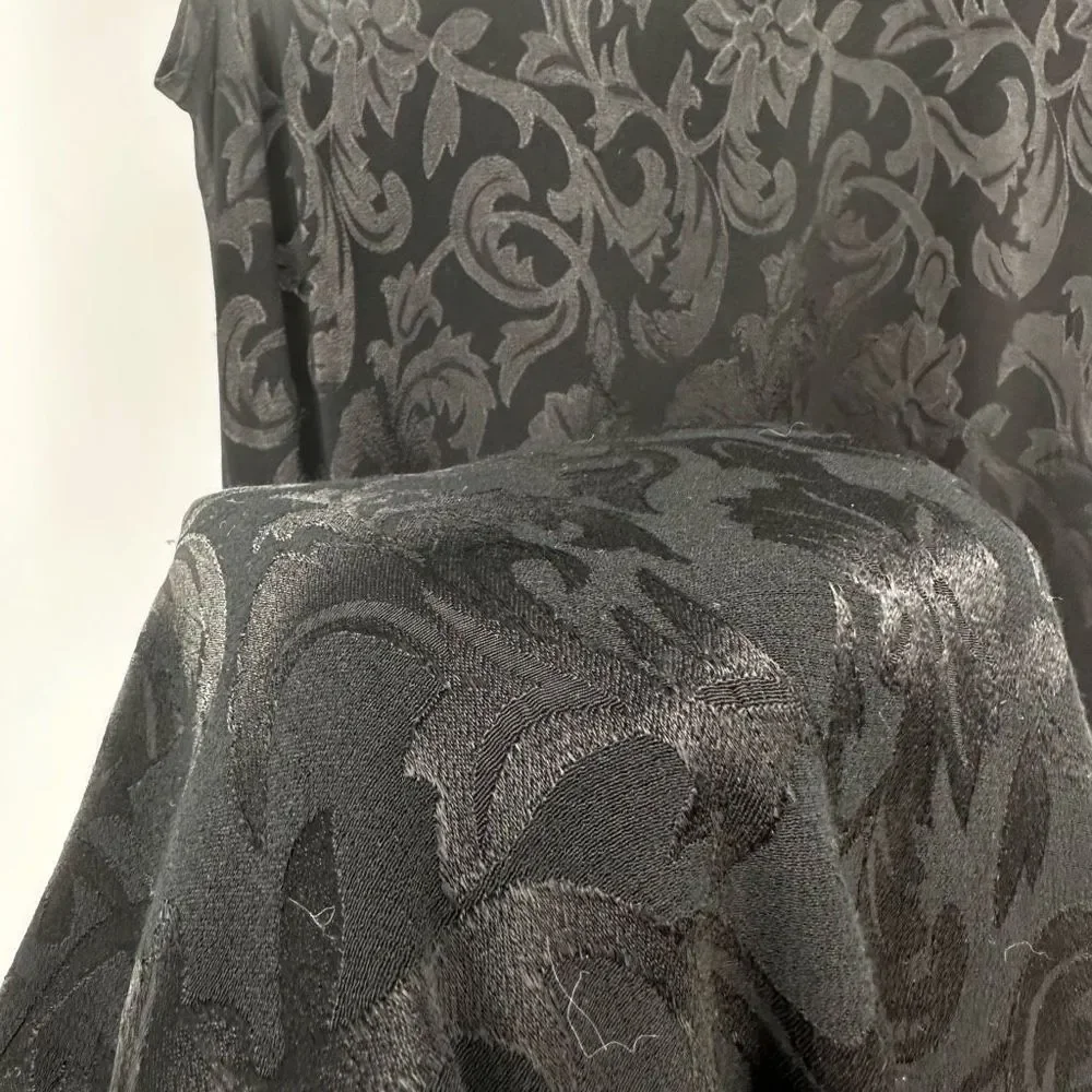 Spencer Alexis Maxi Dress Black Sleeveless Rayon Jacquard Long 1X Black Evening - Picture 7 of 11